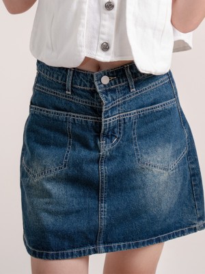 JR DITOX Beatrice Dark Denim Skort