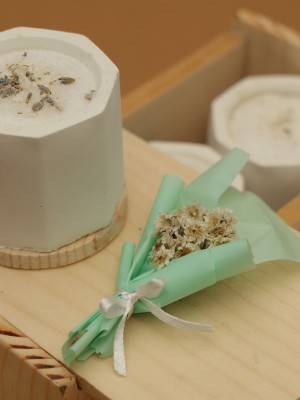 WOOD BOX CANDLE AROMATHERAPY SET