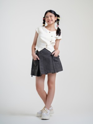 JR DITOX Irregular Heart Button Wave Top