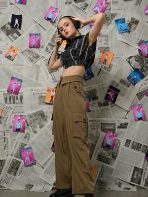 Checkered Crop Shirt