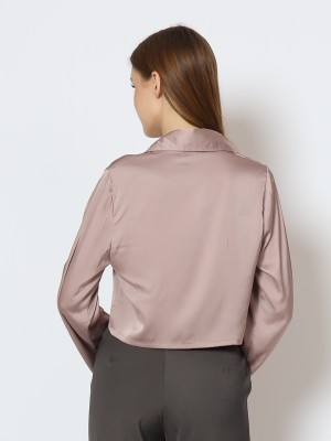 BFP HG Satin Semi Crop Shirt