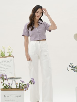 Short sleeves crop shirt