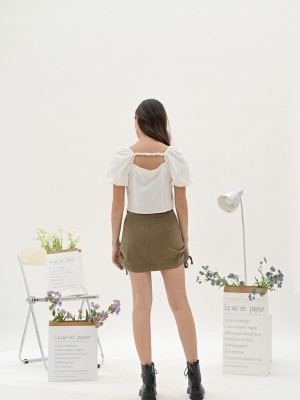 BFP Puff sleeves dena crop top