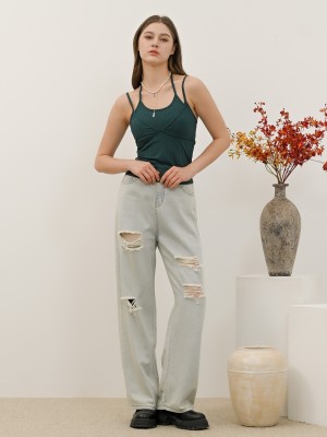 SEA Ripped Loose Light Denim