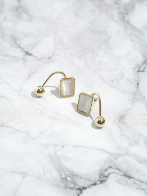 Enamel Gold Plated hoop earrings