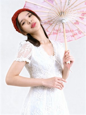 ELITE CNY Margared Midi Lace Dress