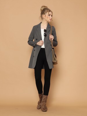 Double Button Long Blazer