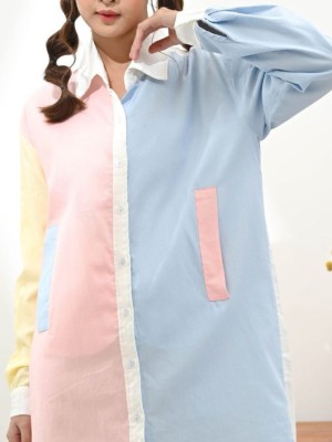 Block Colour Shirt Dress