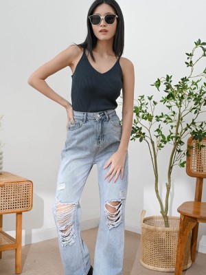 Mia Ripped Light Denim