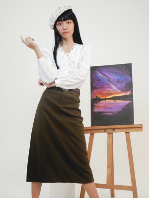PT Allen Midi Suede Skirt RO1