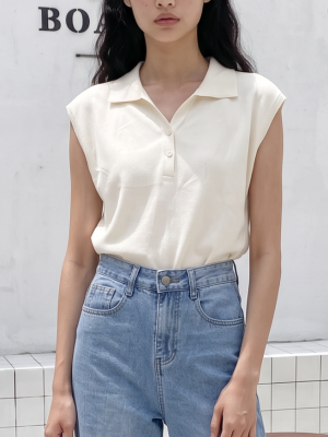 00 Knit Polo Top