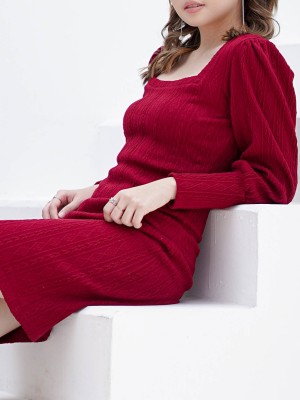 ER Square Neck Knit Dress