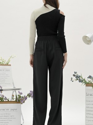 EID23 High Waist 4Buttons Wide Trousers