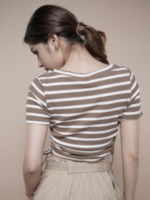 Stripes Side Drawstring Tee