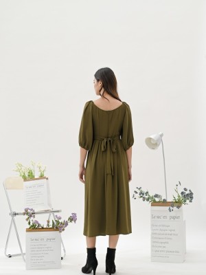 BFP Wide neck karesa midi dress