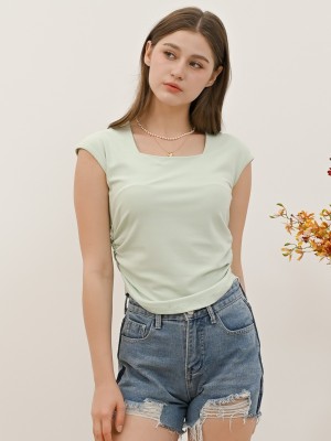 SEA CORE Short Sleeves Square Neck Tee