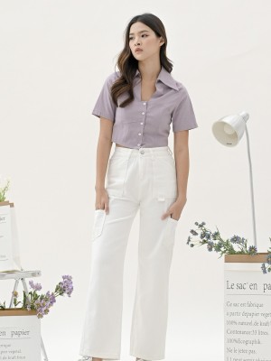 Short sleeves crop shirt