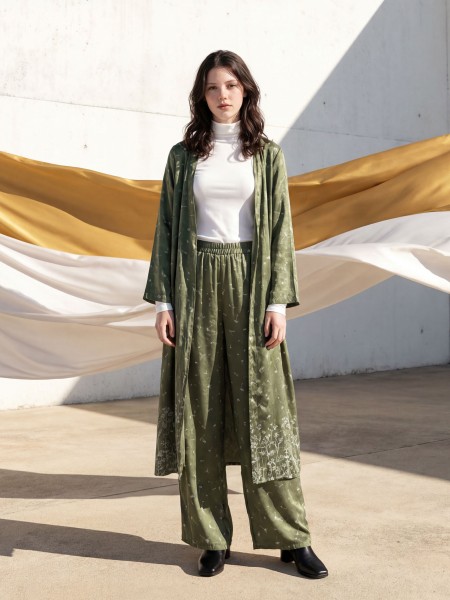 EID Amna 2pcs Set Long Shirt & Pants RO2