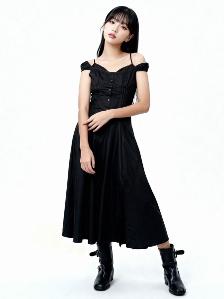 ELITE Inner Lace Bridget Long Split Dress