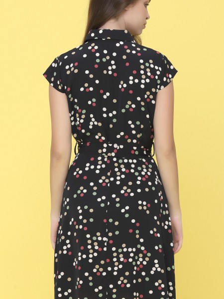 Dispersed Color Dot Mini Dress