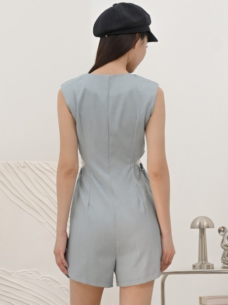 SMARTEN WAIST CUT OUT PLAYSUIT