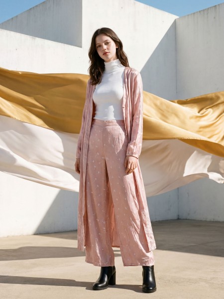 EID Amna 2pcs Set Long Shirt & Pants RO2