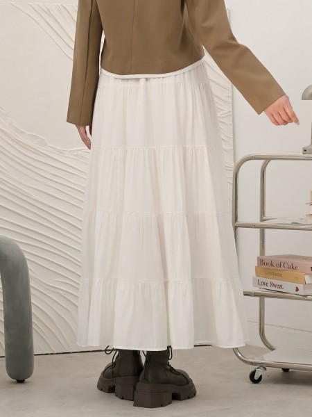 SMARTEN SWEET RIBBON TIERED SKIRT RO1