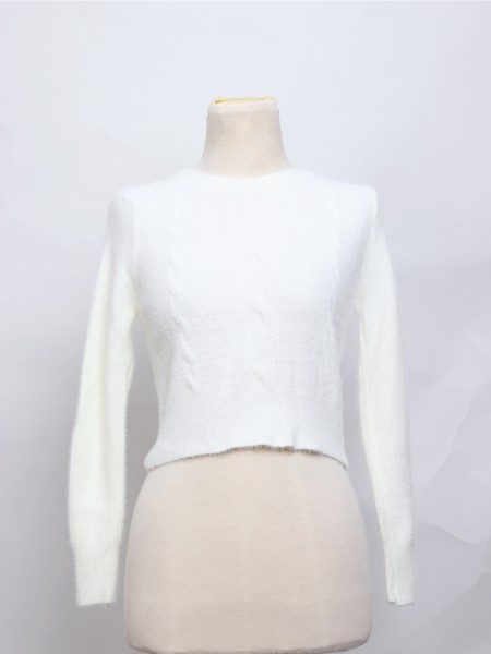 SEA Mia Knit Crop Long Sleeves Tee