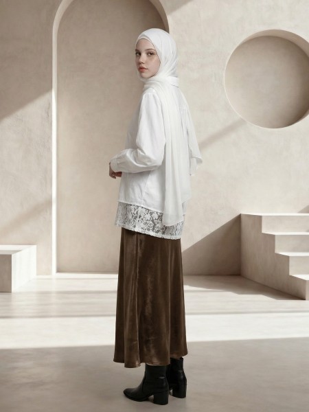 EID Double Lace Poplin Layer Shirt