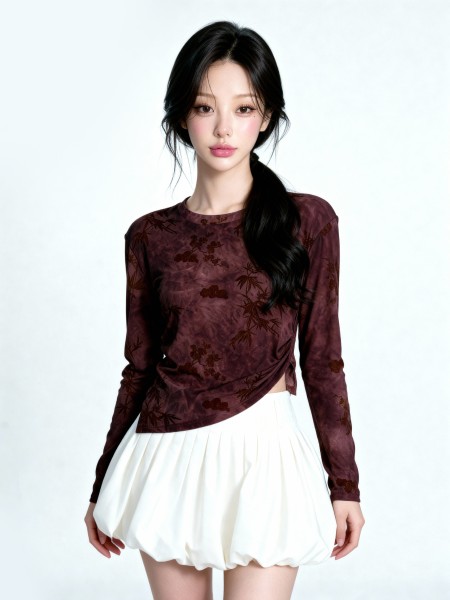 Winter Pleats Balloon Skirt