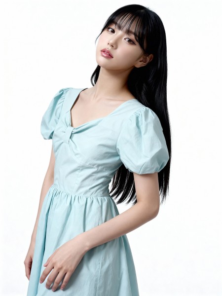 Emma Ribbon Front Mini Dress