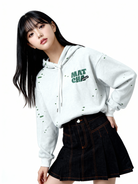 Hoodie Matcha Addict Oversize Sweater