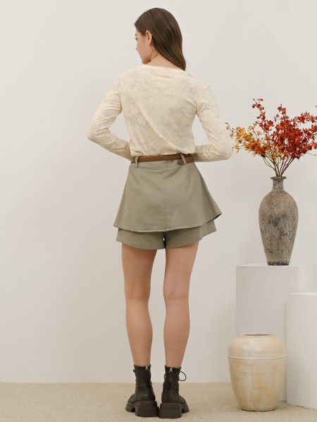 SEA Pleats Earth Color Skort