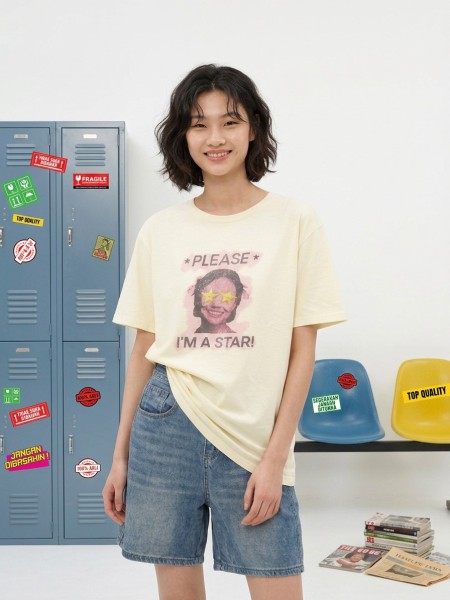 JR CORE NRC 'Please I'm a Star' Oversize Tee