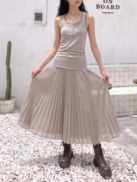 00 2pcsSetJerseySleevelessMiniDressw/SheerLongDres