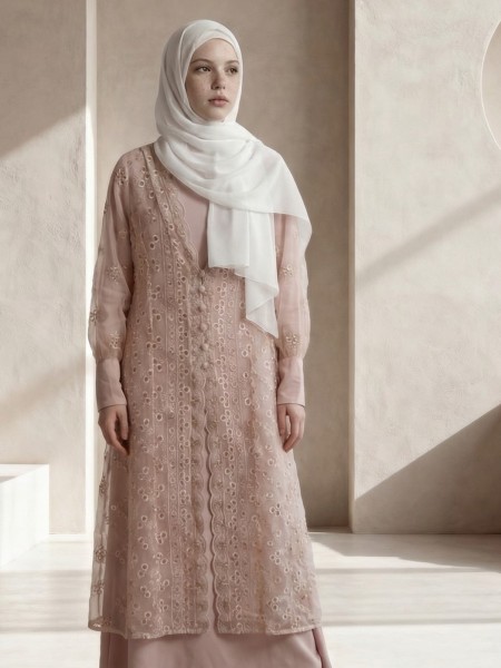 ELITE Tafetta Embroidery Layers Gamis