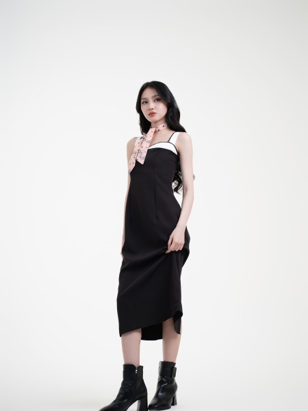 SMARTEN Corset Midi Dress