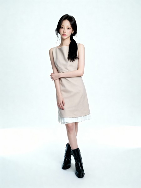 Ashley Pleats Accent Mini Dress