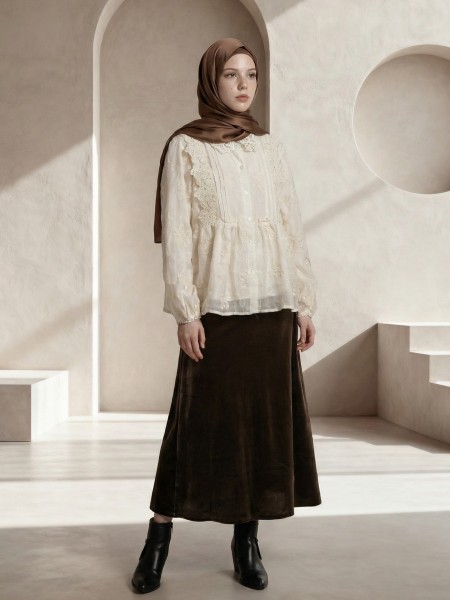 EID Rose Embroidery Shirt