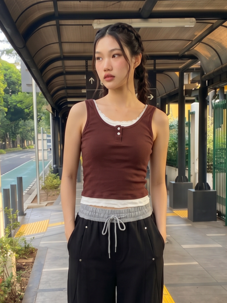 CORE NRC Inner Lace Layer Sleeveless Tee