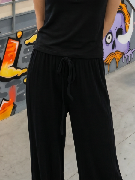 NRC Wide Leg Jersey Drawstring Pants