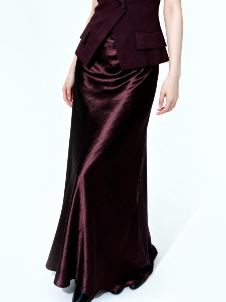 Doris Satin Maxi Skirt