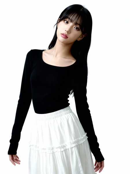 Square Low Neck Tunic Top