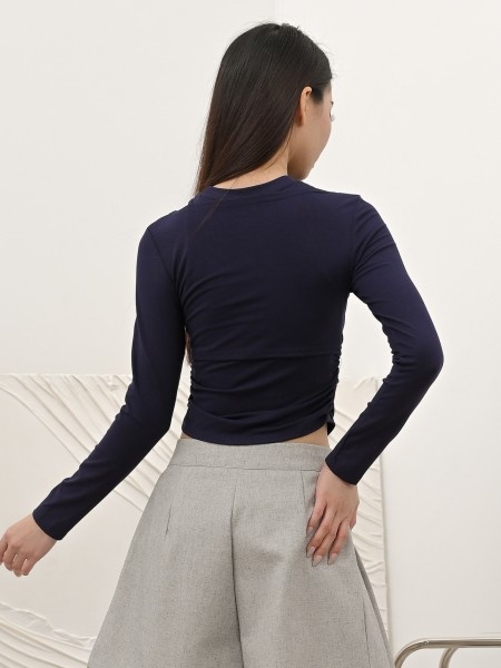 SMARTEN Fake Racer Tank with Twisted Long Sleeves