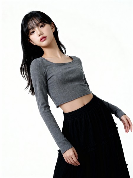 Square Low Neck Tunic Top