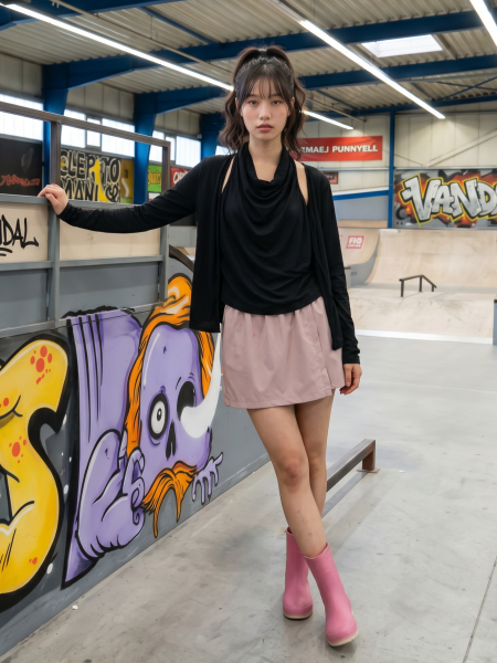 JR NRC Face Inner High Neck And Cardigan