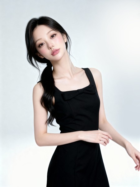 ELITE Mia Square Neck Bow Mini Dress