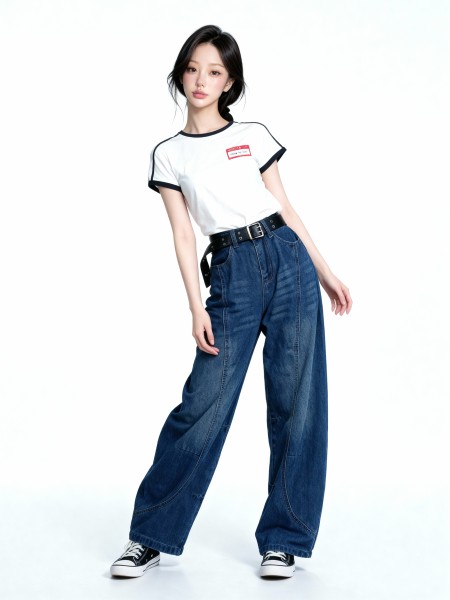 Barrel Dark Denim Jeans