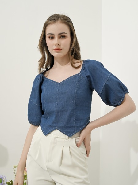 SS23 Ava denim top