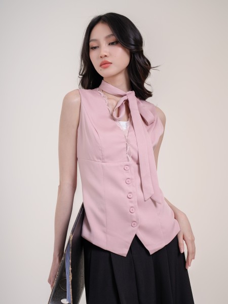 SMARTEN LACE ADD ON FRONT TIED VEST